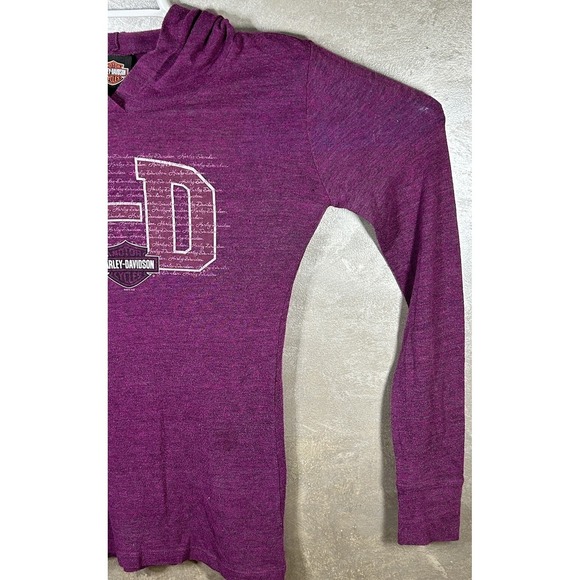 Harley Davidson Hoodie Womens M Purple Lightweight Hoodie Pullover Hawaii - Picture 7 of 15